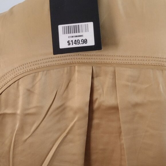 Rachael G. Black and Gold Satin Dress, Size M - Picture 16 of 16